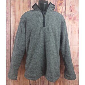 Orvis Classic Collection Mens Medium Gray 1/4 Zip Fleece Jacket